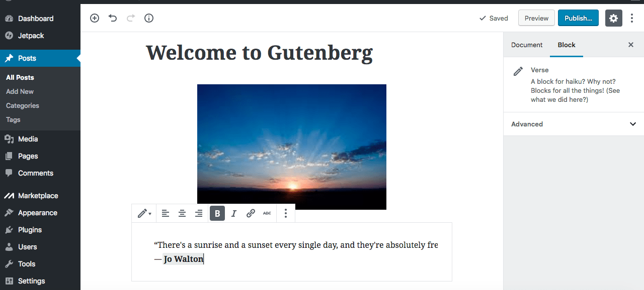 Gutenberg Wordpress Tips